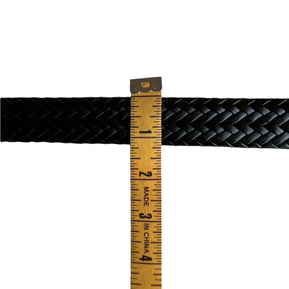 Youth Boys Reversible Woven Leather Belt by Joseph Abboud, Black and Brown 22”